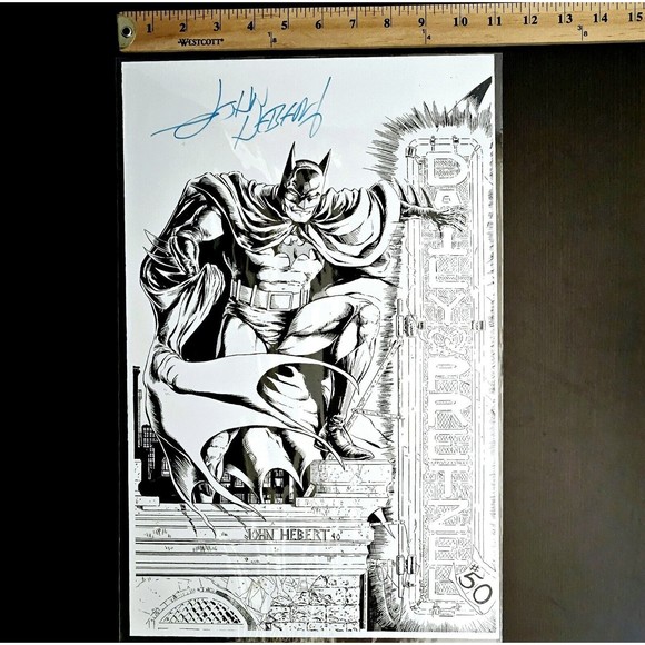 BATMAN Sketch Art Print Signed John Herbert the Daily Pretzel 11 x 17 EXC - Picture 7 of 8